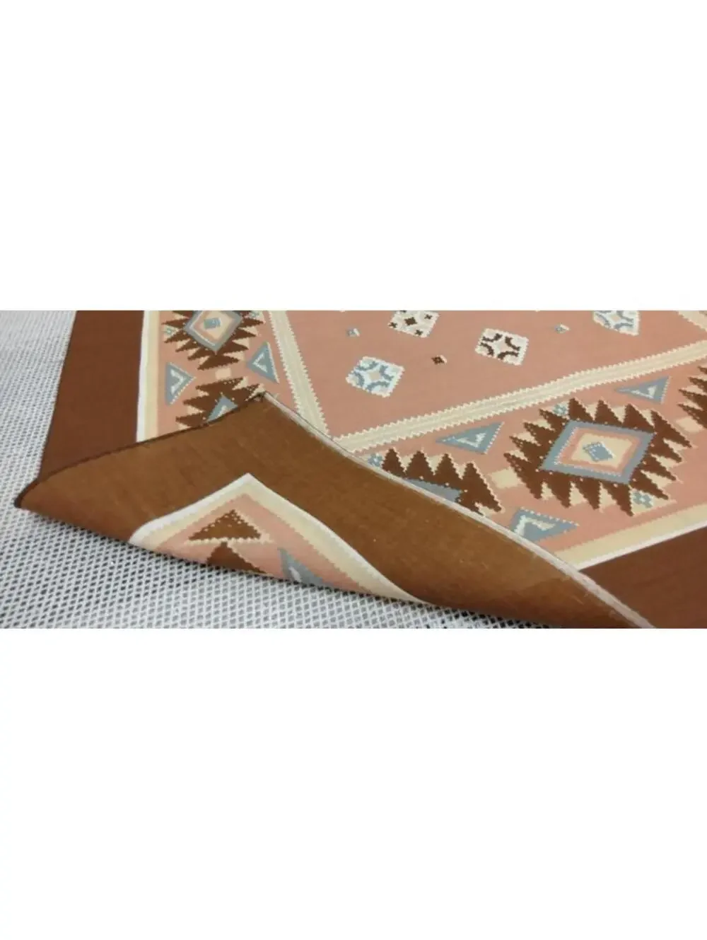 Southwest American Vintage Bandana Brown Scarf Western POLY COTTON RN #14193 21